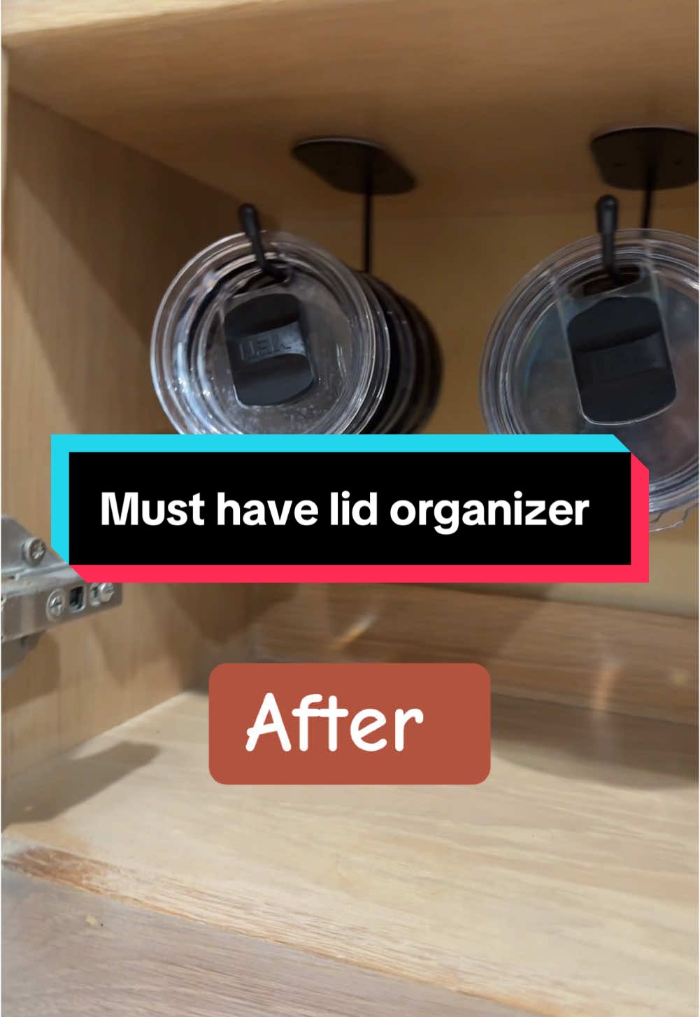 Must have lid organizers! Cabinet organizers #yeti #cups #lids #organize #organization #organizedhome #organizationhacks #fy #fypシ #fypシ゚viral 