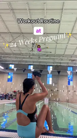 Swimming workout routine at 24 Weeks Pregnant! This has been my main gym activity so far! #workout #exercise #pregnancy #active #blackmom #firsttimemom #Fitness #secondtrimester #swimming #laps #gym