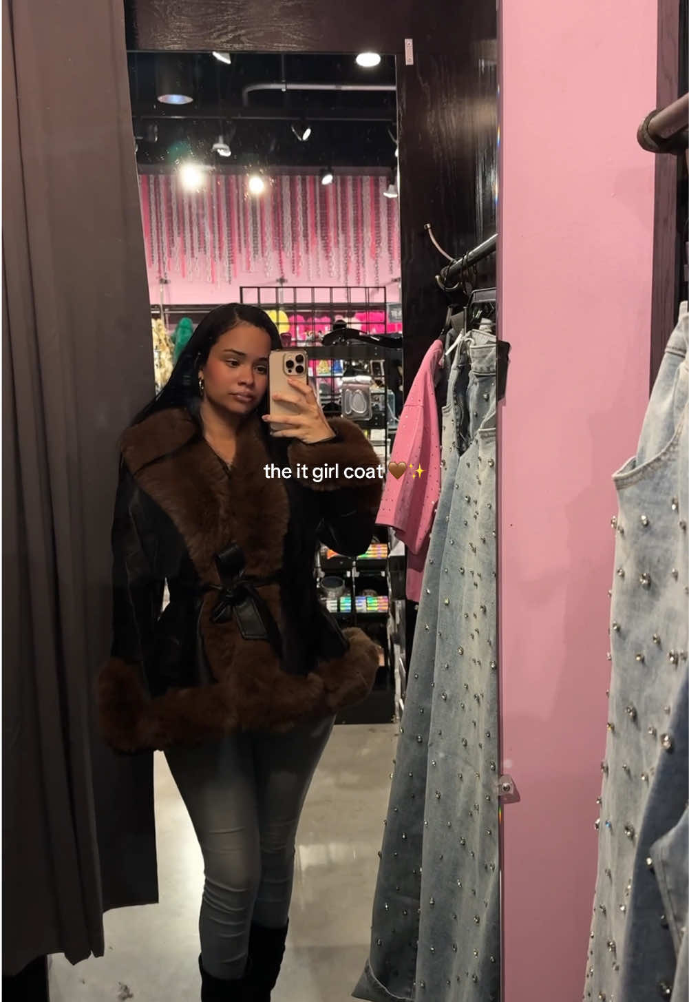 Im obsessed 🐻 #coat #shopwithme #shoppinghaul #akira #coathaul #fashionfinds 