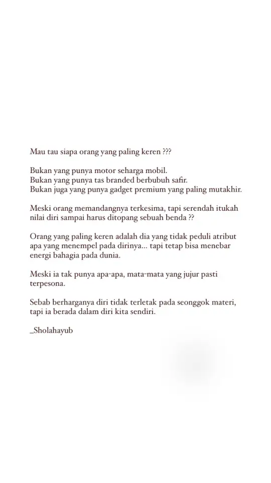 Kutip kta @sholahayub  #sholahayub #reminder #motivation #fypシ゚ #selfreminder #qoutes #fypシ゚ #kutipan 