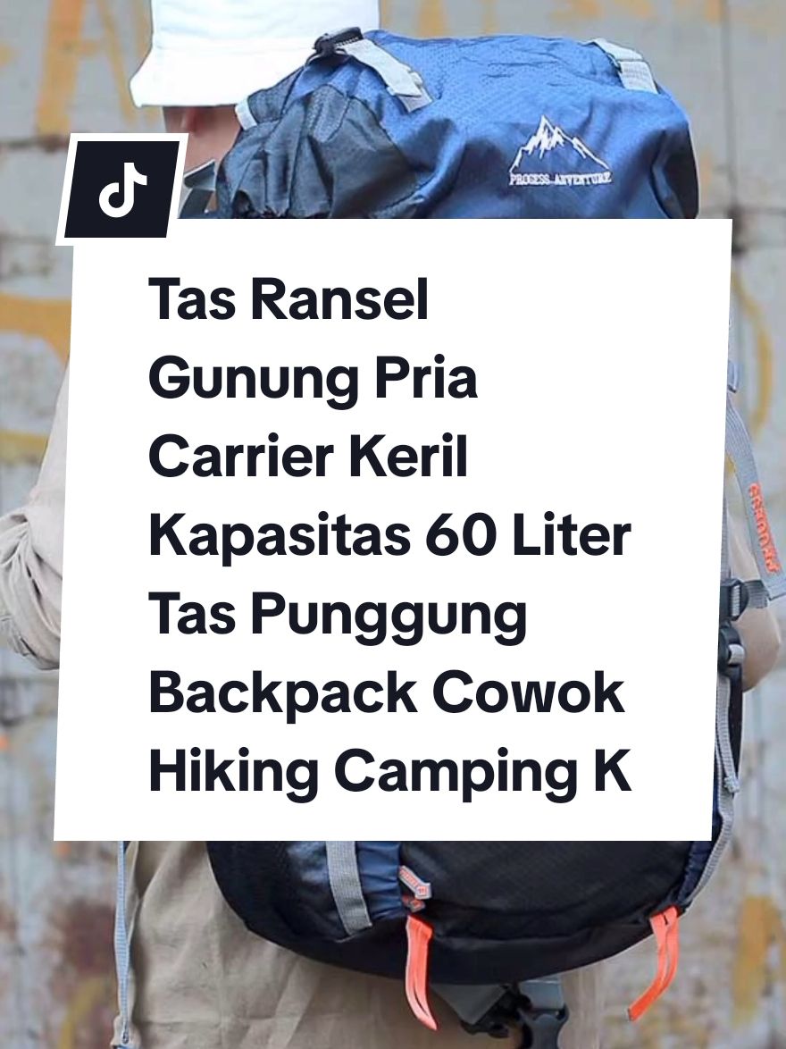 Tas Ransel Gunung Pria Carrier Keril Kapasitas 60 Liter Tas Punggung Backpack Cowok Hiking Camping Kemping Outdoor baru Hanya Rp125.000!#carrier #taspunggung #ransel #tasgunung 