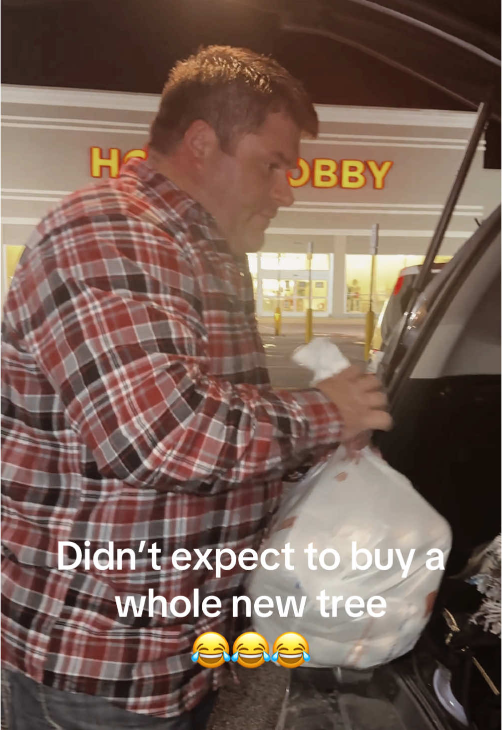 When at hobby lobby 😂🤷🏻‍♀️ #hobbylobby #christmas #hobbylobbychristmas #christmastree #christmasdecor #hobbylobbyhaul #foryoupage #husbandwifecomedy 