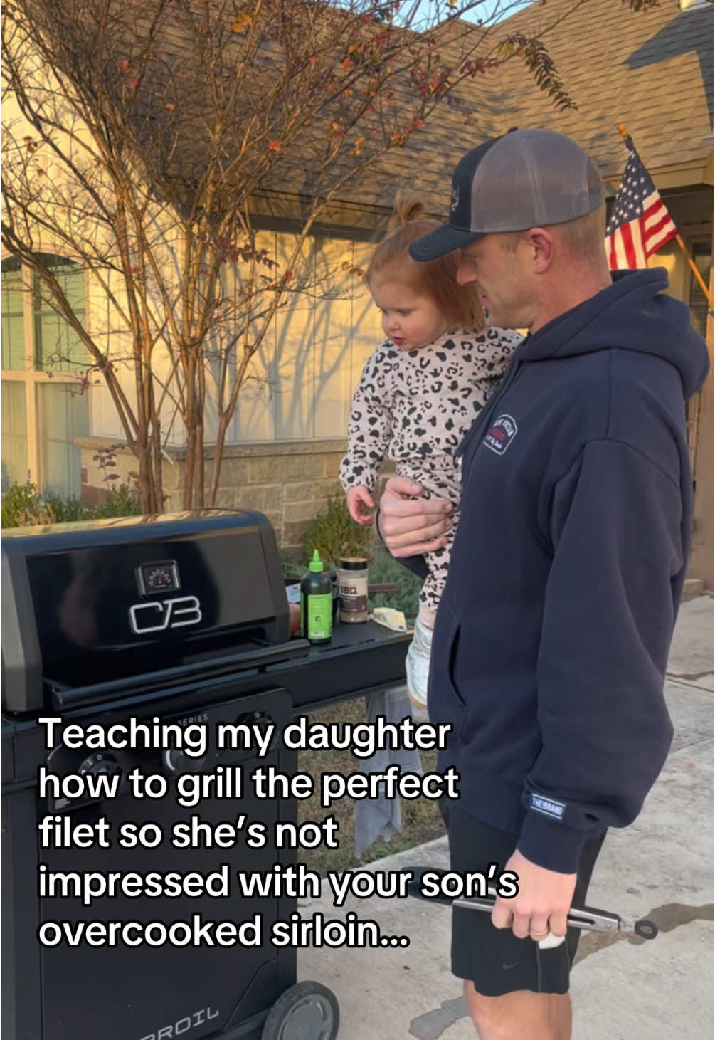 Starting her off right… @Char-Broil 