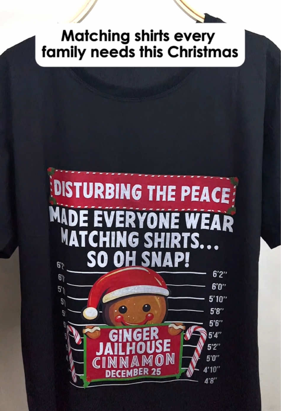 Matching shirts every family needs this Christmas 🌲#gingerjailhouse #shirtmerrychristmas #shirtclean #shirtfamily 