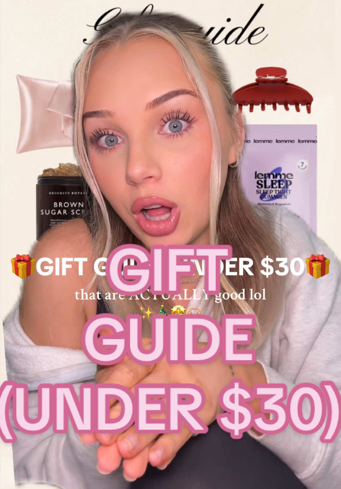 affordable gift guide under $30 that is ACTUALLY good 🎁✨🫶🏼 #giftguide #christmaswishlist #affordablegifts #giftideas #giftguideforher #giftguide2024 #christmas2024 