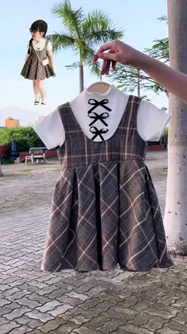 Sét áo phối yếm caro cho bé #setxinhchobe #setxinhchobegai #setchobe #xh #xuhuongtiktokk 