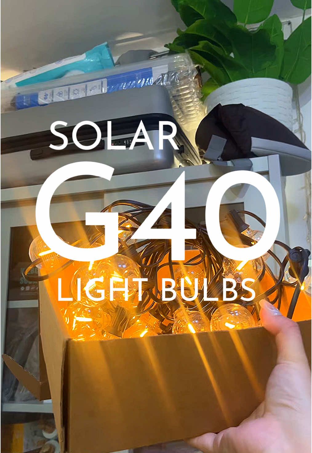 SOLAR G40 Waterproof Light Bulbs ✨ #TiktokShopOnTrend #g40 #solar #solarlights #christmas #outdoorlights #lights #lightbulbs 