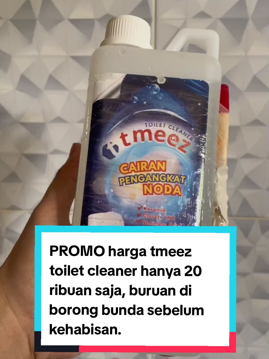 astaga cuma 20 ribuan , gila banget sellernya ngasih harga promonya, tmeez toilet cleaner.  #tmeeztoiletcleaner #pembersihtoilet #pembersihkerakviral #pembersihkamarmandi #toiletcleaner #pembersih #pembersihviral #pembersihwc #MegaGuncang1212  #Harbolnas2024 #BelanjaHemat