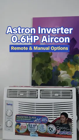 Stay cool, save energy! ❄️ The Astron Inverter .6 HP Aircon is perfect for small rooms, featuring a built-in air filter, anti-rust body, and an impressive 9.9 energy rating. 🌟 Upgrade your comfort today! 💨 #AlagangAstron #BudolRecos #AppliancesPH #budolfindsph #Homebuddies #homeappliances 