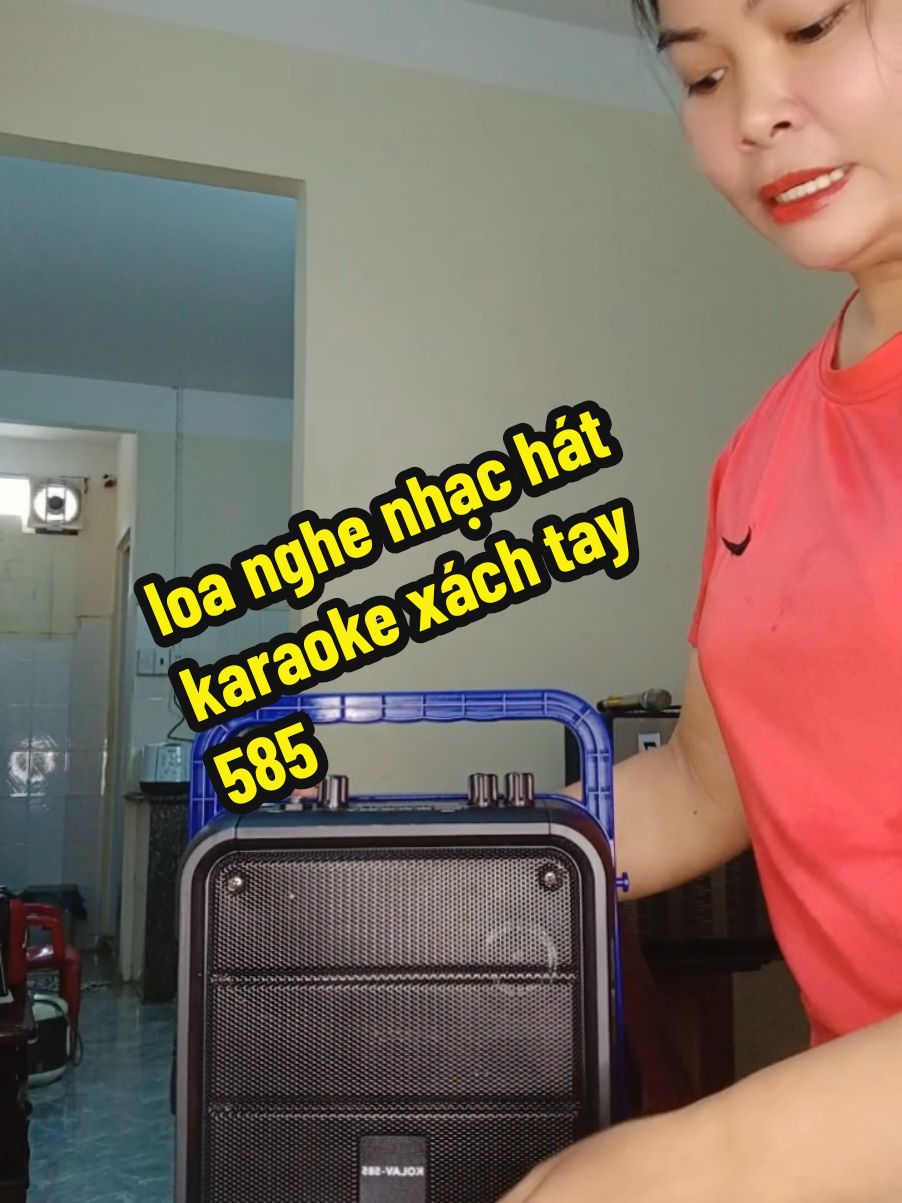 #loa  xách tay nghe nhạc 585 tặng một micro có dây#xuhuongtiktok #minhsang #mơinhat .