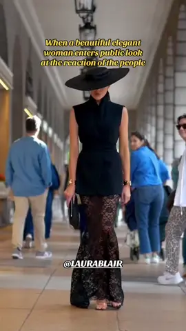 When a beautiful elegant woman enters public look at the reaction of the people #USA #unitedkingdom #reaction #public  