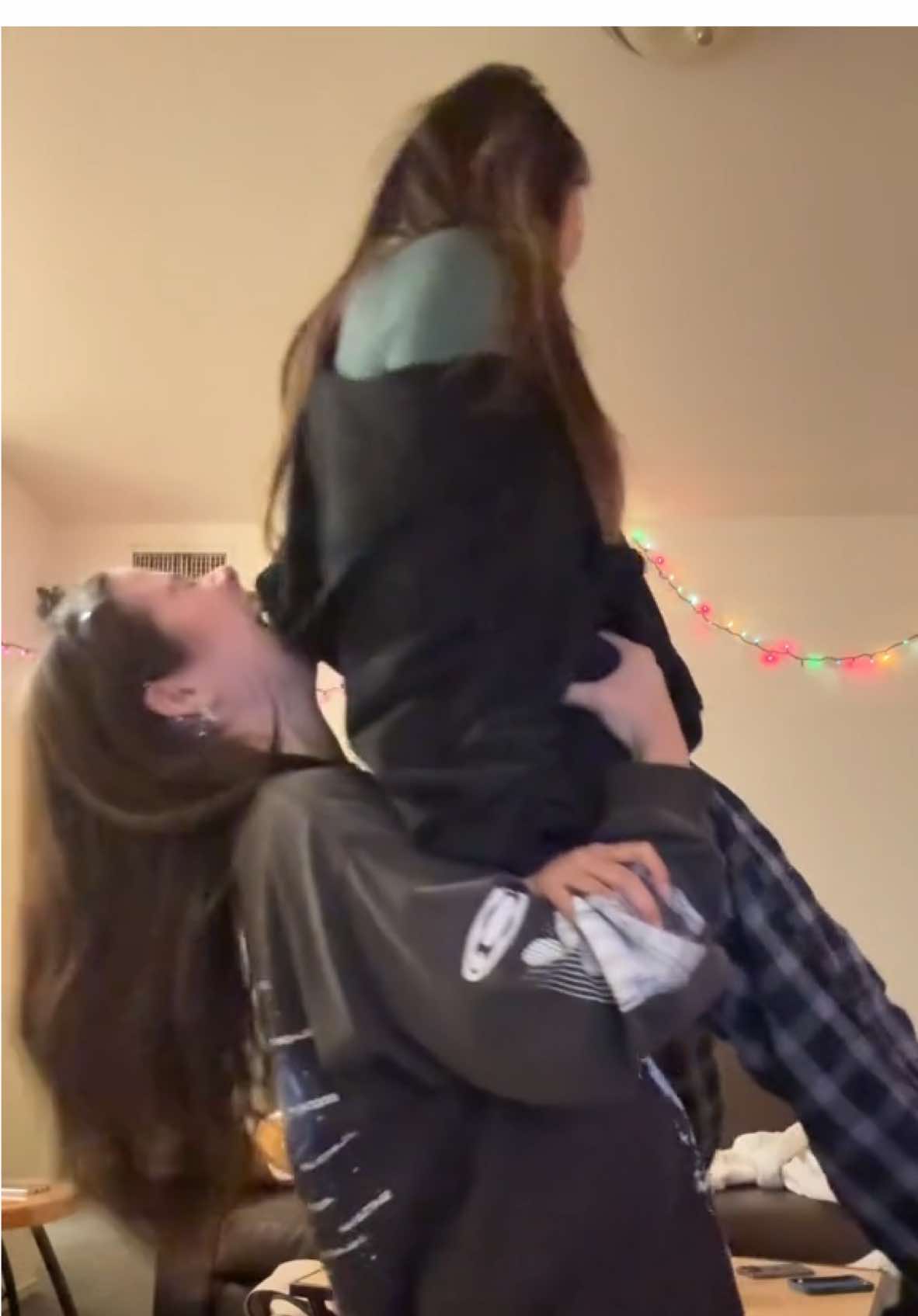she was literally sitting on my b00bs im crying
