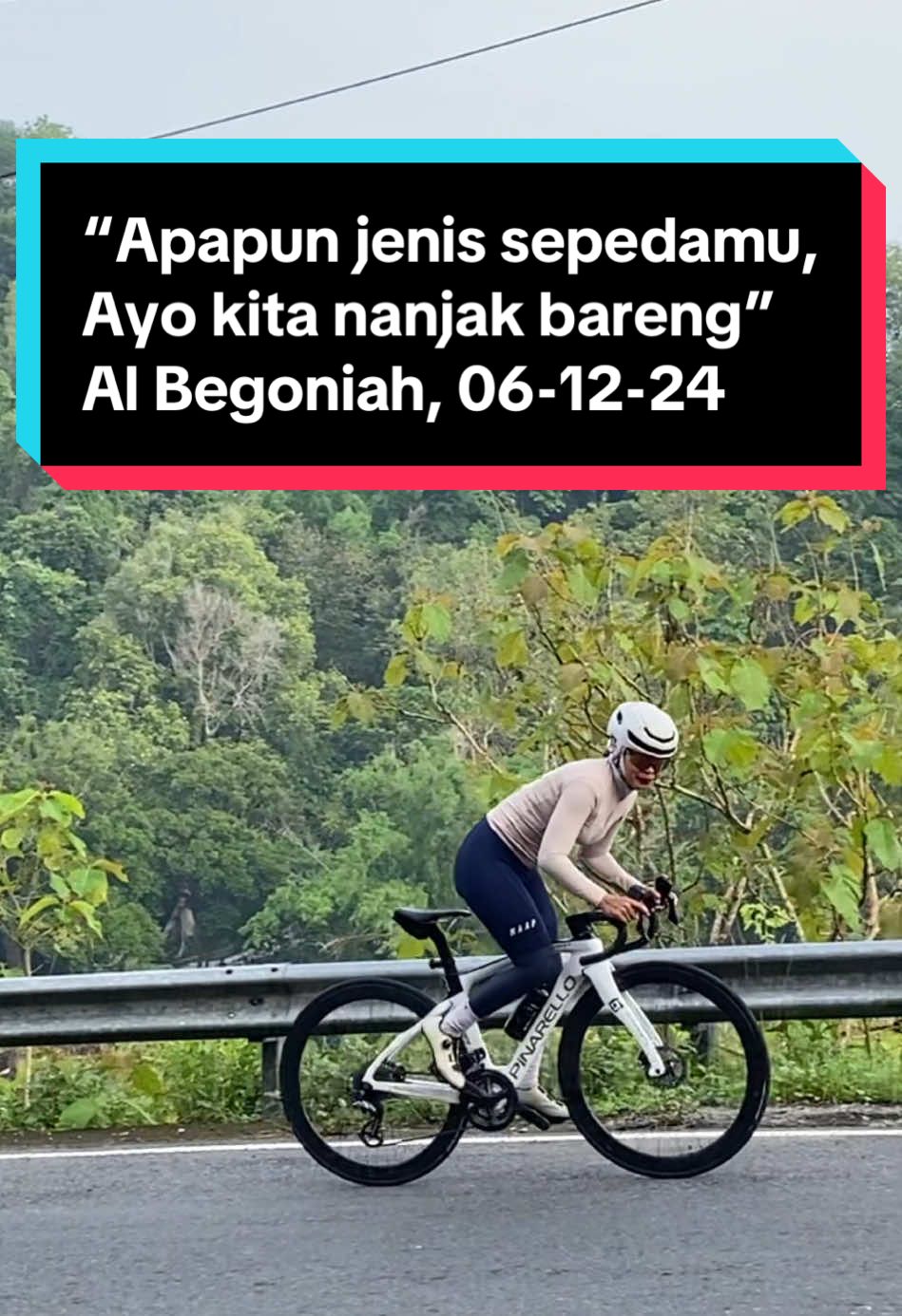 Apapun jenis sepedamu, yang penting kita gowes nanjak bareng, finish silaturahmi di Bukit Bego, Imogiri. Gass… 😉 Al Begoniah, 06-12-24 #bangdune #gowes #bukitbego #imogiri #roadbike #sepedalipat #mtb