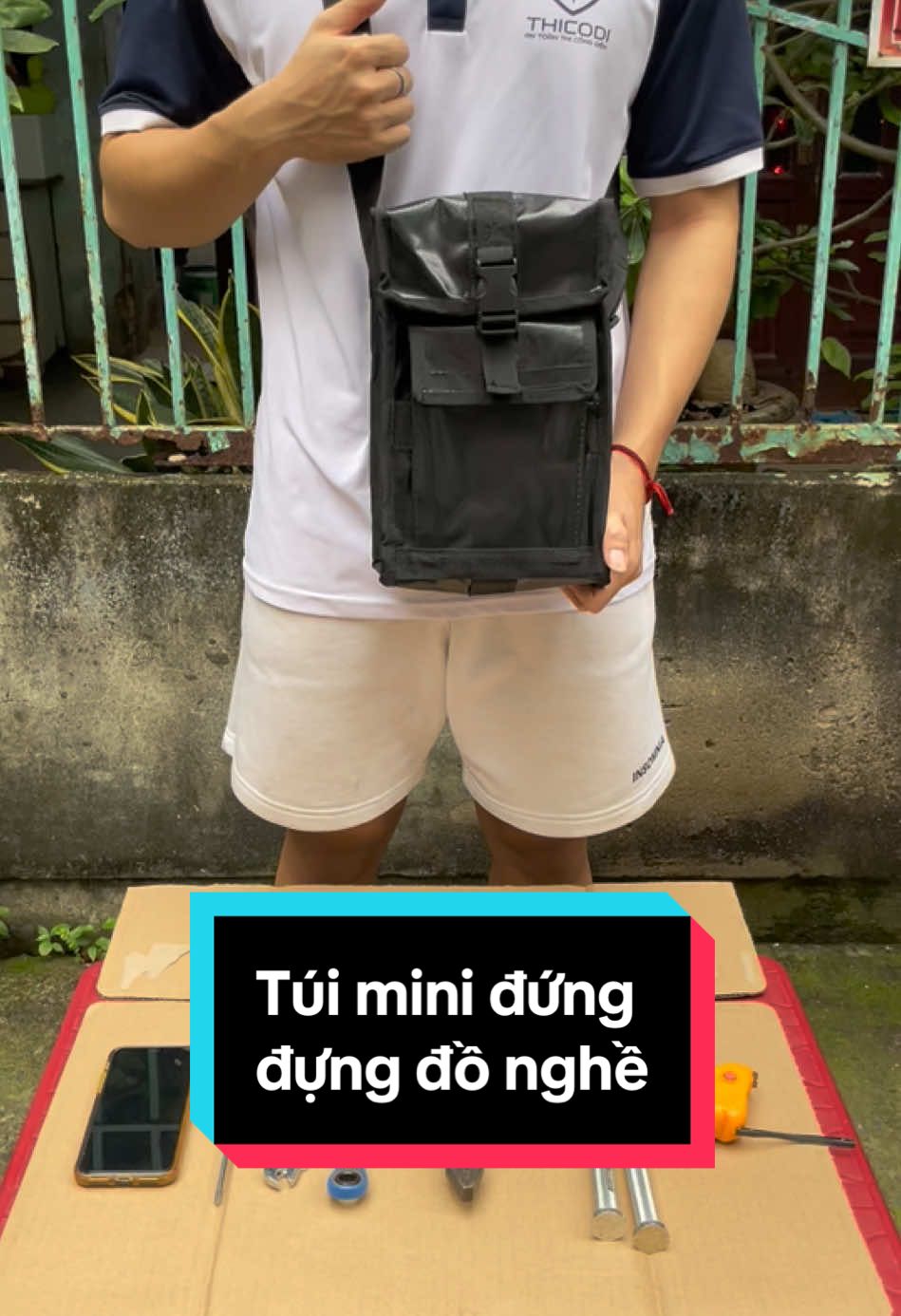 Túi mini đứng vải bạt chống nước #thodien #thodiennuoc #thợđiện #thợdien  #xuhuong #dienluc #dienlucvietnam #thicodi #tuidungdonghe