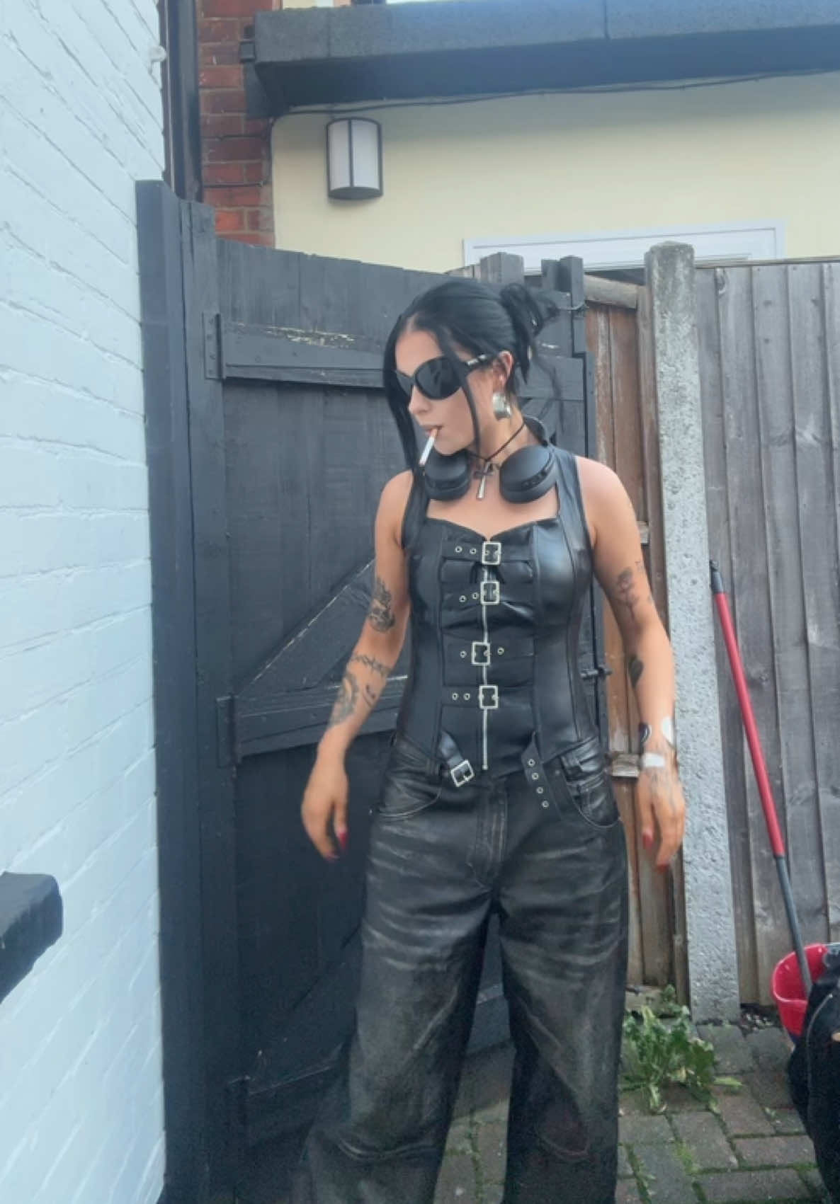 Too much leather orrrr #fyp #fashion #OOTD #alt 