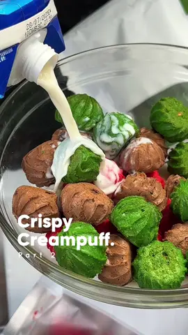 Replying to @SamsidarNoi dah macam coco crunch aku buat😂 #creampuff #crispy 