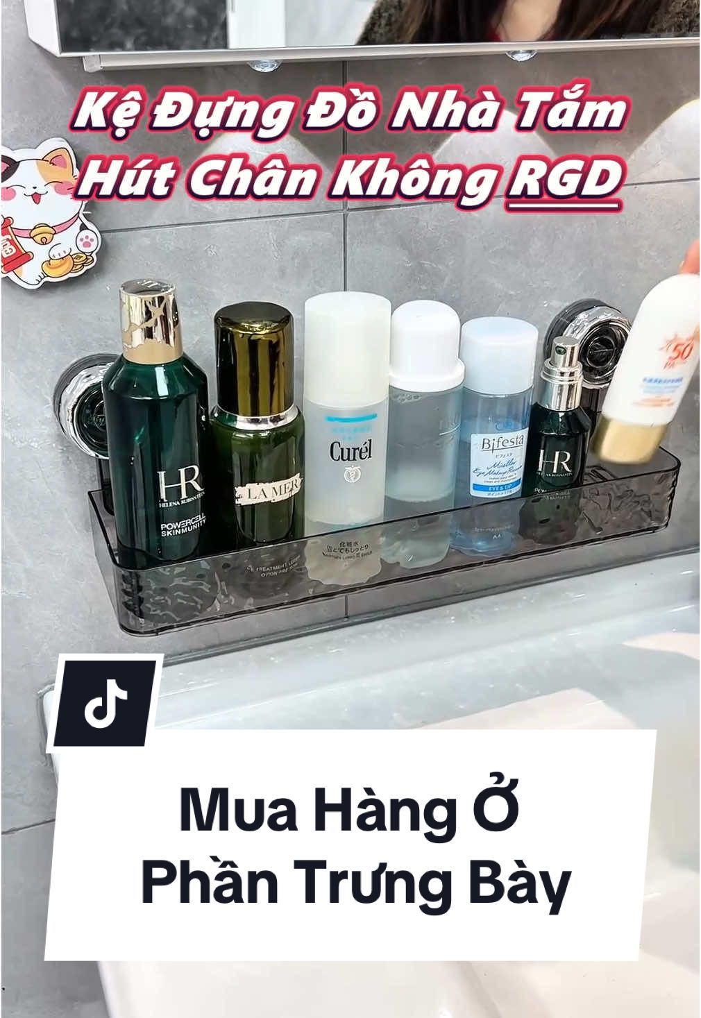 Kệ đựng đồ nhà tắm gắn tường hút chân không. không khoan đục hay dính keo. mua hàng ở kênh @Rừng Gia Dụng 2 #housecare #runggiadung2 #sanphamxuhuong #xuhuongtiktok #kedungdonhatam #kedungmyphamtreotuong 