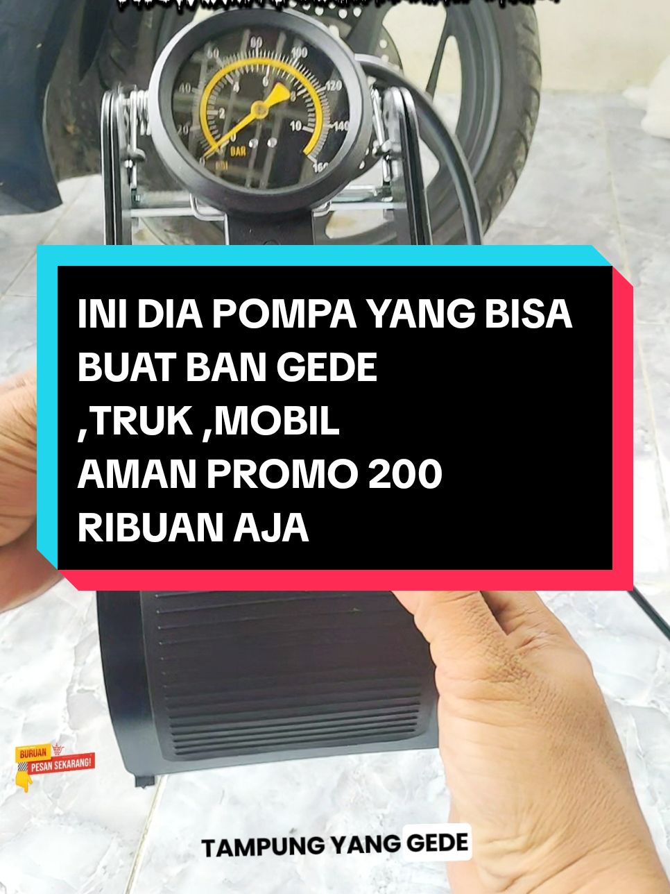 Pompa Injak Darurat, pompa Ban motor Pompa ban mobil  #pompaban #pompabanmobil #pompabanmotor #pompainjakduatabung #pompainjakrockbros 
