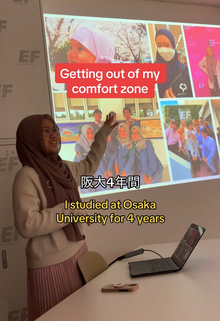 Doing a presentation or leading a workshop in Japanese always makes me nervous, but as they say, discomfort is the seed of growth #fyp #japanese #bilingual #jlpt #日本語 #learning 