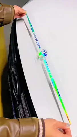 Affix this colorful laser flower sticker to your car, customize the car logo, full of sports, and can cover scratches # car good things # car decoration # car stickers#foryourpage #fypシ゚viral #goodthing #tiktok 