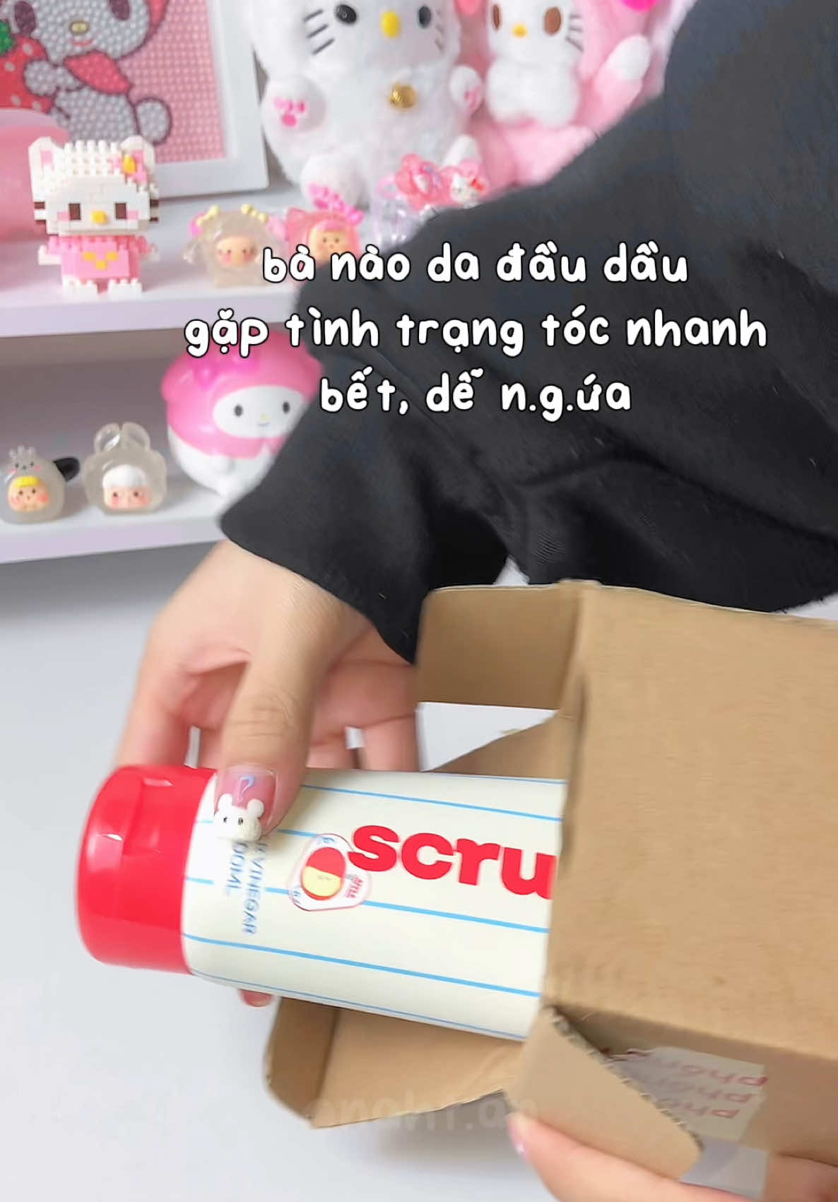 dùng xong tóc mướt mườn mượt lun nhaa #fyp #xuhuong #TrNhatAn #unbox #unboxing #scrubie #phongtoc #taydachetdadau #ttbc 