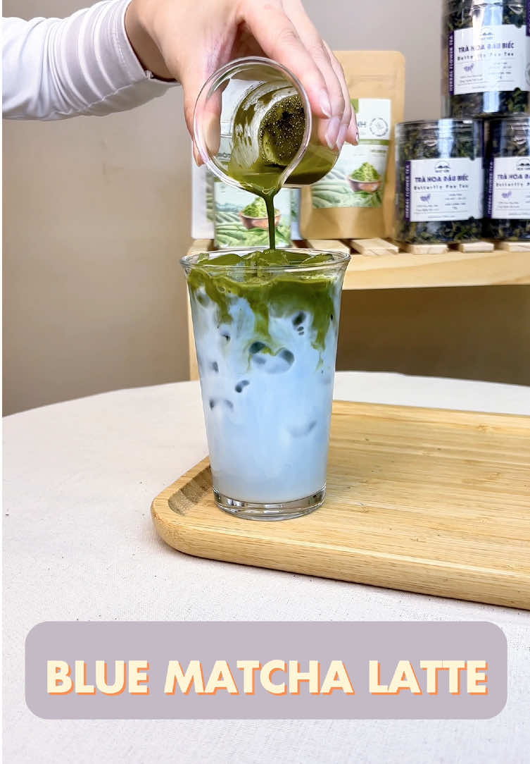 Hoa đậu biếc Matcha Latte #bluematchalatte #matchalatte #matcha #hoadaubiec #dalatfarm #dalat 
