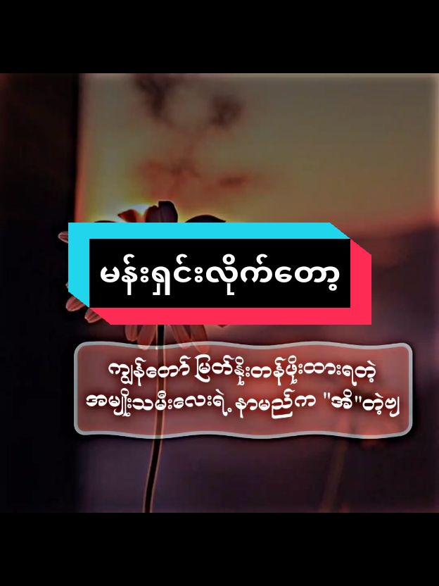 #မန်းရှင်းခေါ်ကြတော့🙂💘 #