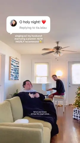 O Holy Night pt 1 🥹 #sing #singing #cover #couple #christmas #singer 