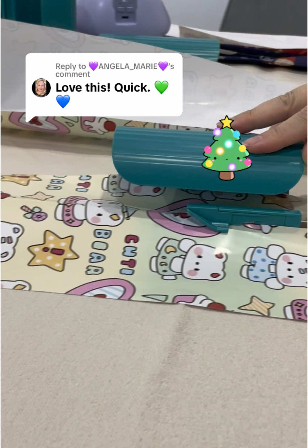 Replying to @💜ANGELA_MARIE💜 Wrap with precision and elegance using Gift Wrap Cutter🎁 Elevate your gift-giving game this 🎅holiday🎄season! #gadget #giftwrapping #christmas #deal #giftwrappinghacks #satisfying #fyp #christmas #gifts #christmaswrapping  #WrappingPaper  #tiktokshopblackfriday #tiktokshopcybermonday 🎅 #🎄 #🎁 #👍