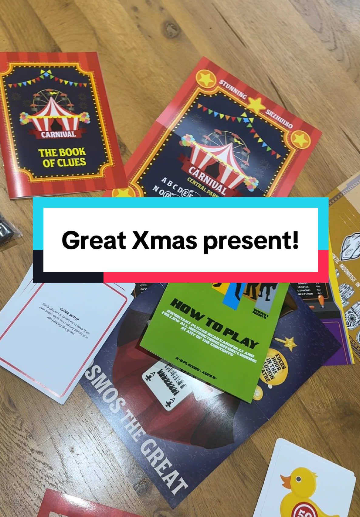Looking for a fun Christmas present for your friends or family?  Our at home escape room games are the perfect gift.  #games #xmas #gifting #holidaygames #familygamenight 