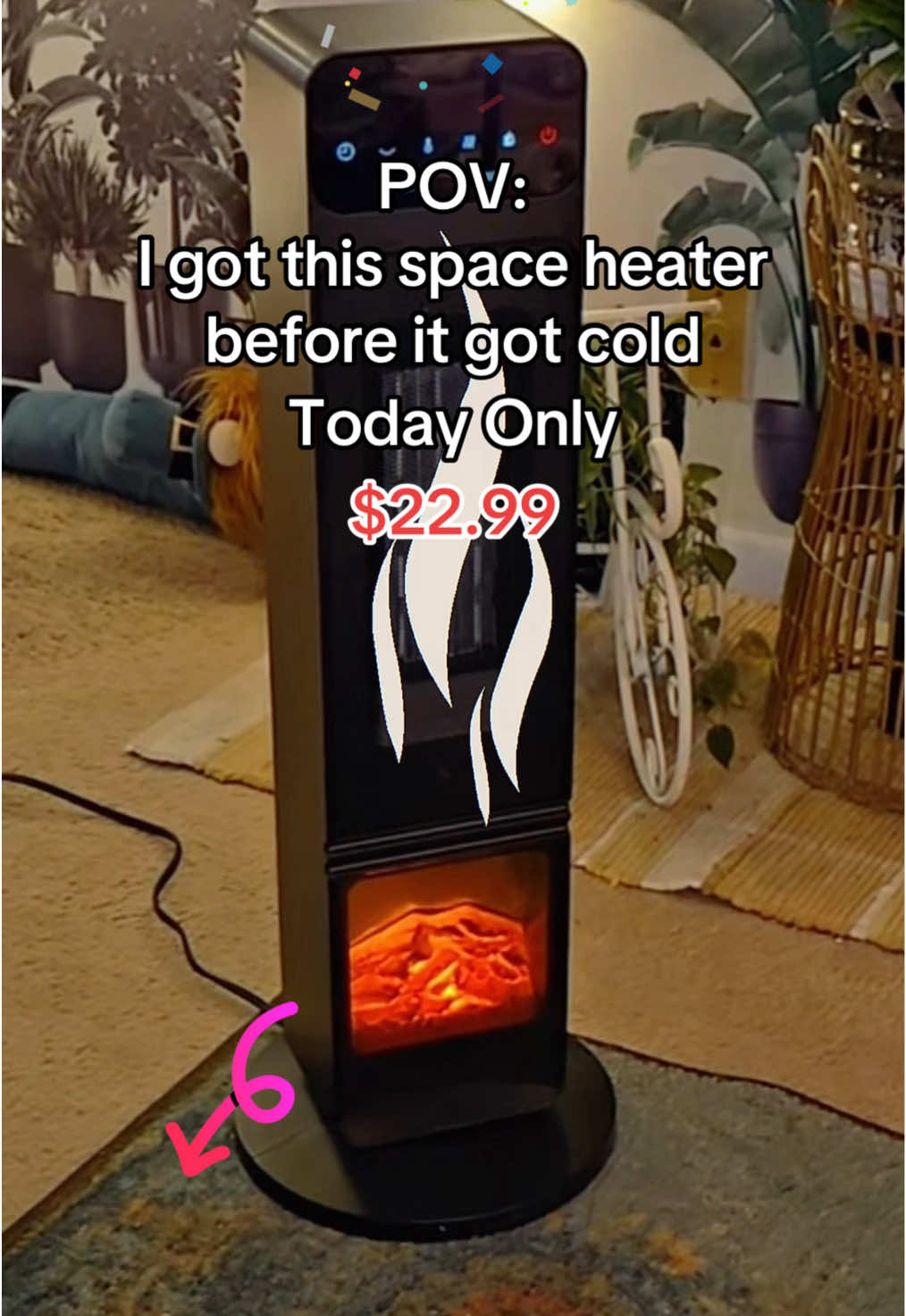 Are you cold?😌#spaceheater #winter 
