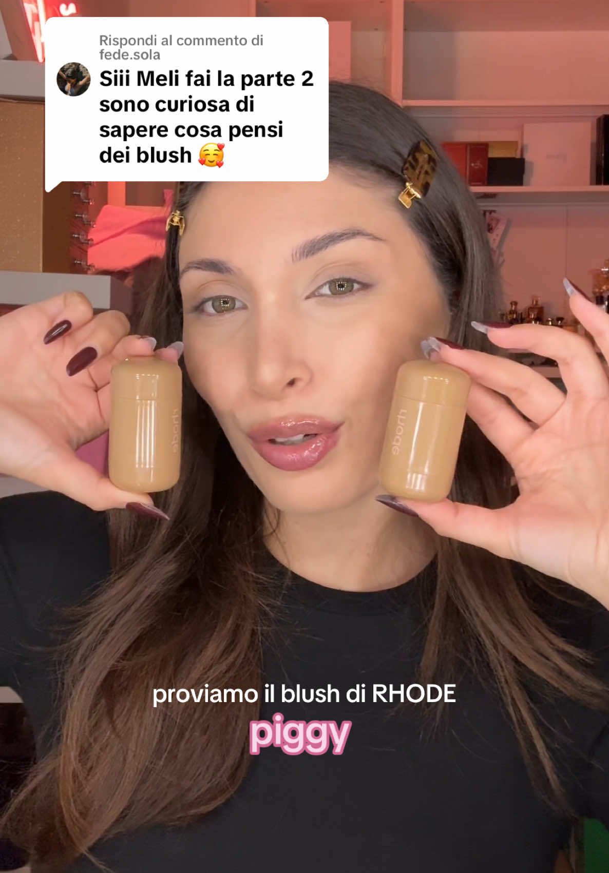 Risposta a @fede.sola  pocket blush piggy 🐷🎀 #rhode #blush #piggy 
