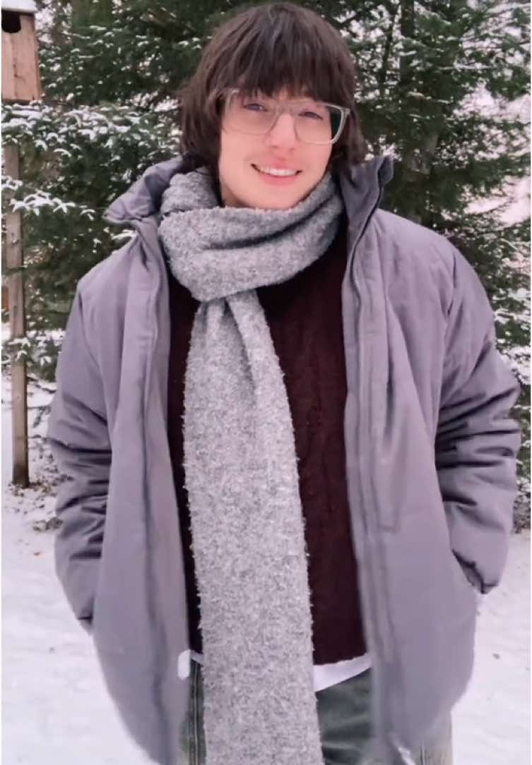 🐻☕️🍂🤎ootd🤍☑️🐺🌨️ #nonbinary #fashion #nonbinaryfashion #enby #theythem #winterfashion #fyp #clothes #genderfluid #fy #androgynous #androgyny #theythem #hehim #sheher #fem #masc #model #modeling #nature #snow 