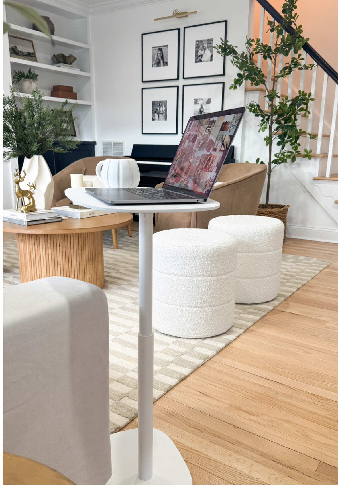 POV: Your work-from-home setup just got an upgrade! 💻✨  This table from @BDI Furniture is everything I didn’t know I needed—sleek, functional, and adjustable! 🙌  You can lift it to any height you like, making it perfect for working from the couch, bed, or any cozy spot at home. Head over to link in bio to shop! 🤍 #bdifurniture #wfh #laptoptable 