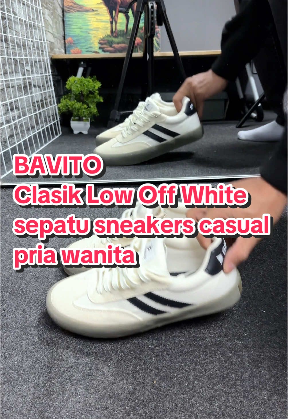 sepatu sneakers bavito clasik low off white #sepatupria #sepatupriakeren #sepatupriakekinian 