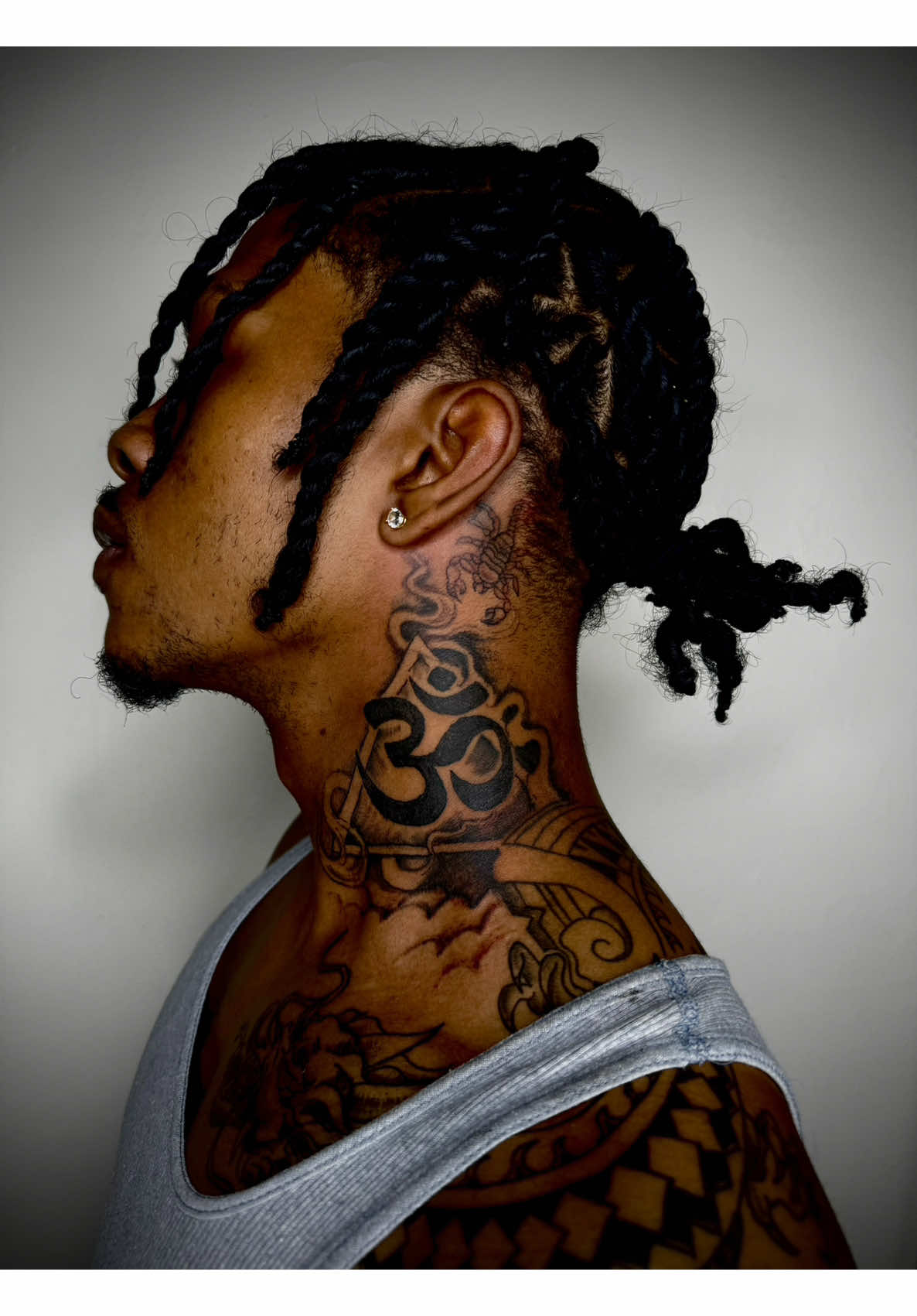 The Power Of Creation, Preservation, And Transformation, Om Inspired Tattoo ✍🏼 #Tattoos #Tattoo #Ink #TattooArtist #Artist #NewYorkTattoo #BrooklynTattoo #NewYorkTattooArtist #BrooklynTattooArtist #Tattoo #NeckTattoo #blackwork #bodyart #om #omtattoo