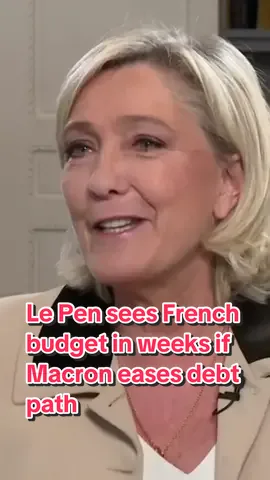 #France's National Rally leader Marine Le Pen says lawmakers could pass a new #budget for the country in 