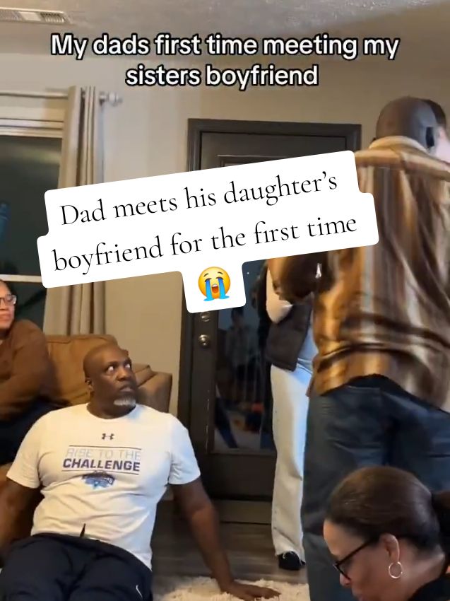 #Dad meets his #daughter #boyfriend for the first time 😭 