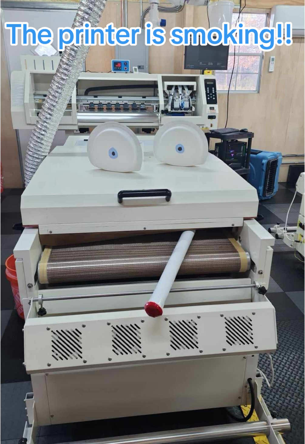 It was actually the dryer but we got him! #upresstransfers #jokes #dtfprinting #dtfsupplier #dtfprinter #dtfprintshop #husbandwife #prank #prankster 