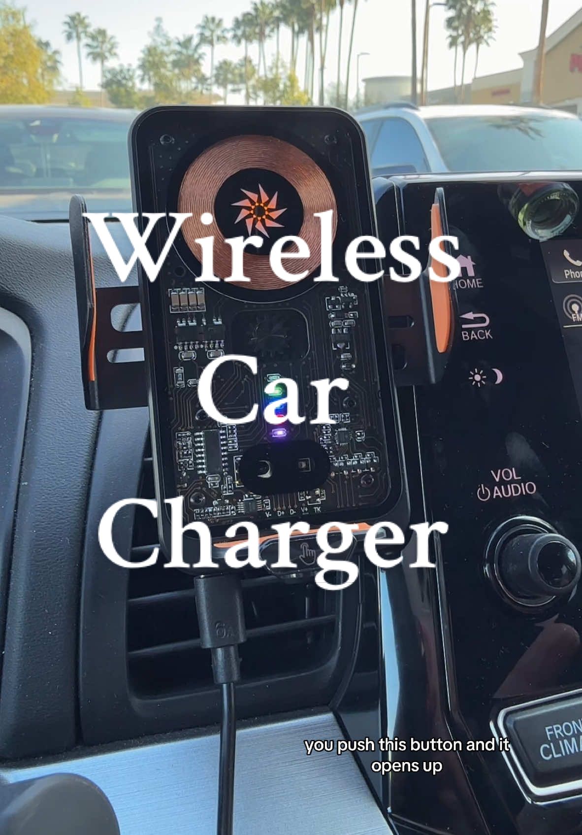 Wireless car charger #wirelesscarcharger #carcharger #phonecharger #techtoktips 
