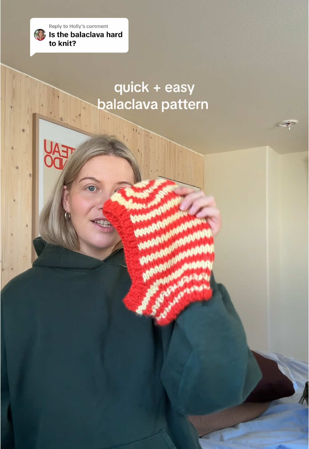 Replying to @Holly it’s also like a 1-2 day project! Perfect to knit before christmas xoxo #knitting #knittersoftiktok #knittingtiktok #knittingtok #knittingpattern #knittingtutorial #balaclavapattern 