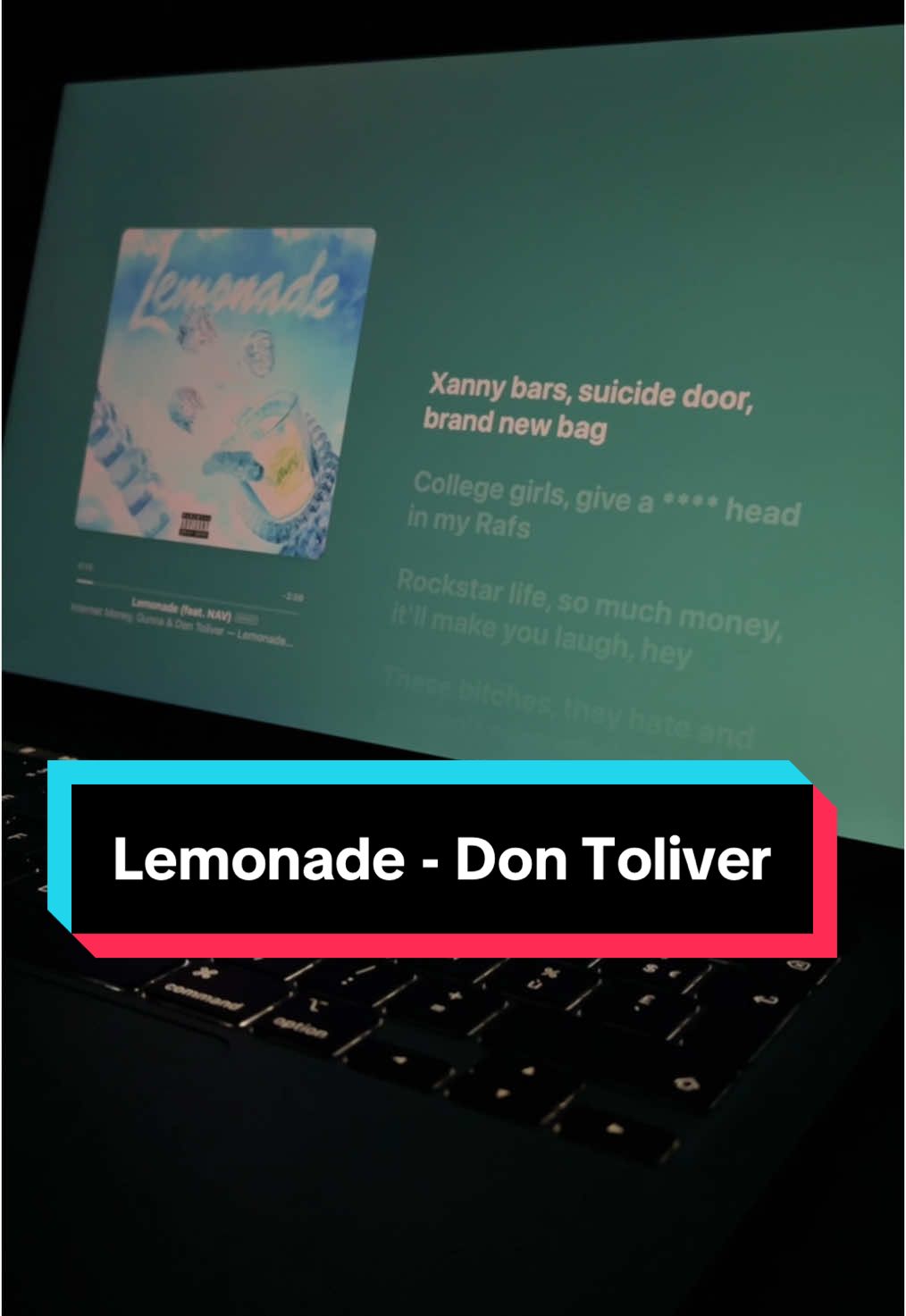 Lemonade - Don Toliver feat. NAV 🍼 #song #speedsongs #dontolivermusic #nav #rap #applemusic #spotify
