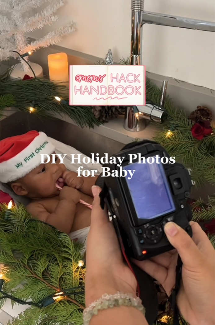 Make this holiday season extra special with a DIY photo shoot featuring your little one! Whether it’s capturing their first Christmas or just getting cozy with festive props, these moments are memories you’ll cherish forever✨ #momhacks #baby #babyphotoshoot #holidaydiy #newmom #parenting #firstchristmas