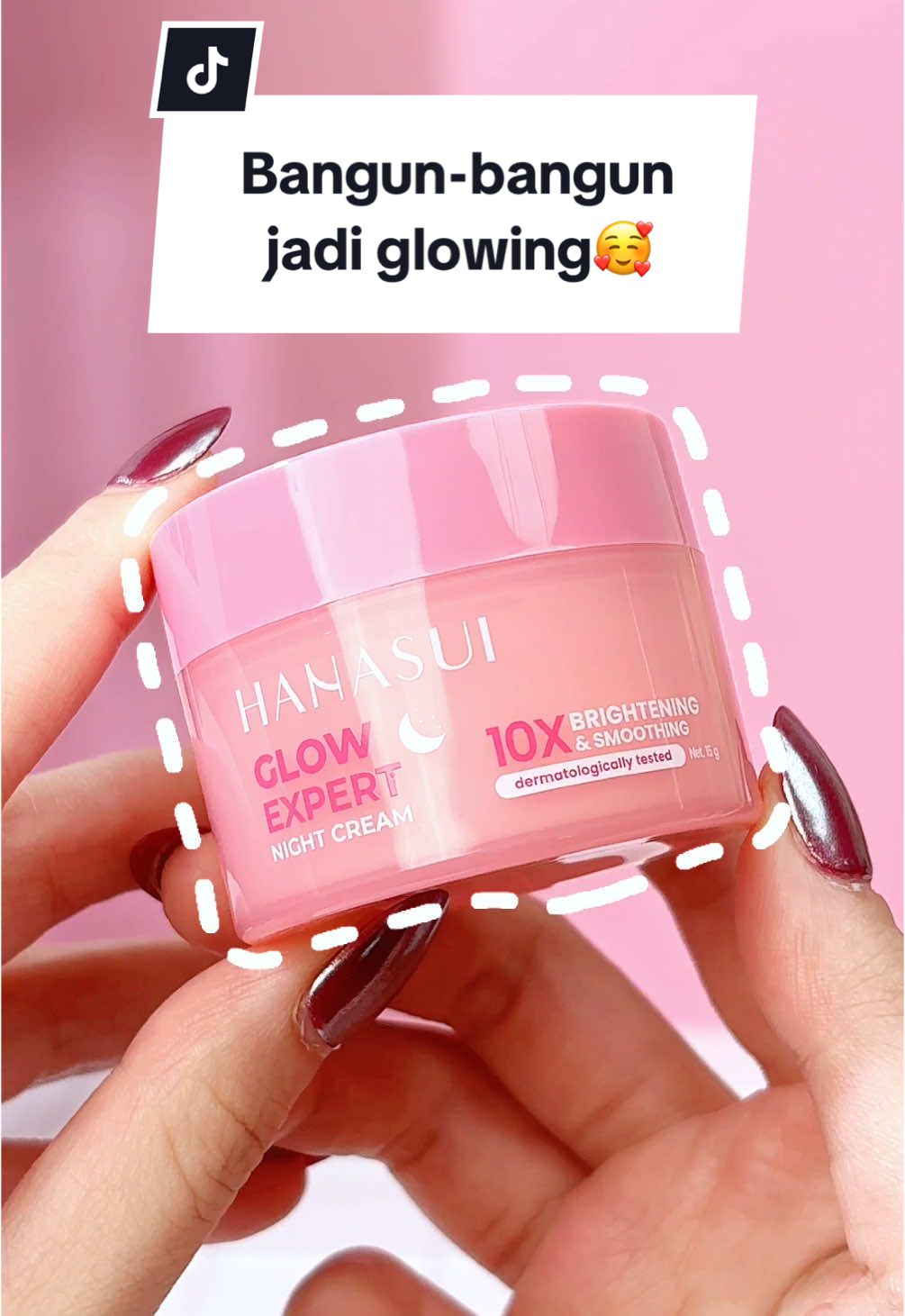 Tidur di ruangan ber-AC bikin kulit jadi kering?🥹 Pake Glow Expert Night Cream sebelum tidur deh, biar pas bangun kulit lembap, cerah dan halus💖 Buruan CO mumpung stok masih ada!! #Hanasui #LebihExpertLawanKusam 