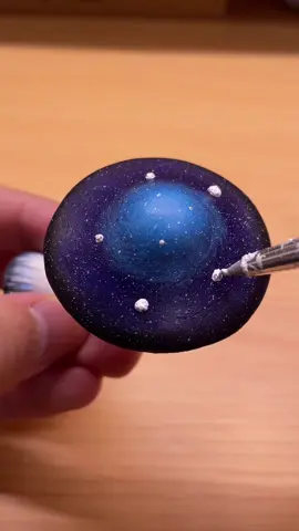 I Painted the Cosmos on a Mushroom#claycraft #mushroomart #claycreations #airdryclay #cosmos