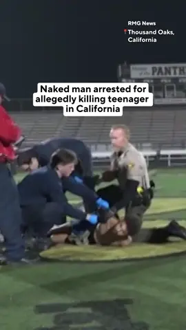 A naked 24-year-old man was charged overnight Thursday with killing a 15-year-old in a Thousand Oaks neighborhood. The Ventura County Sheriff's Office says Zuberi Sharp, 24, was taken into custody on the Newbury Park High School Football field shortly after he allegedly struck the unidentified teen in the head with a blunt object. Despite efforts from paramedics, the teen died from his injuries while on the way to hospital. Investigators believe the suspect and victim knew each other.