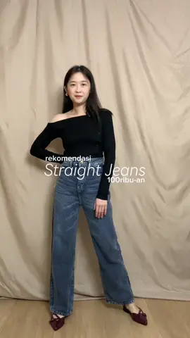 Replying to @suka healing here you go. Straight jeans 100ribu-an #gayaditiktok #fashiontiktok #fyp #fashion #megacuan1212 #cuantanpabatas #fypシ゚ 