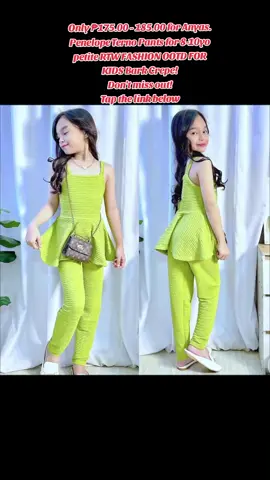 Only ₱175.00 - 185.00 for Anyas. Penelope Terno Pants for 8-10yo petite RTW FASHION OOTD FOR KIDS Bark Crepe! Don't miss out! Tap the link below
