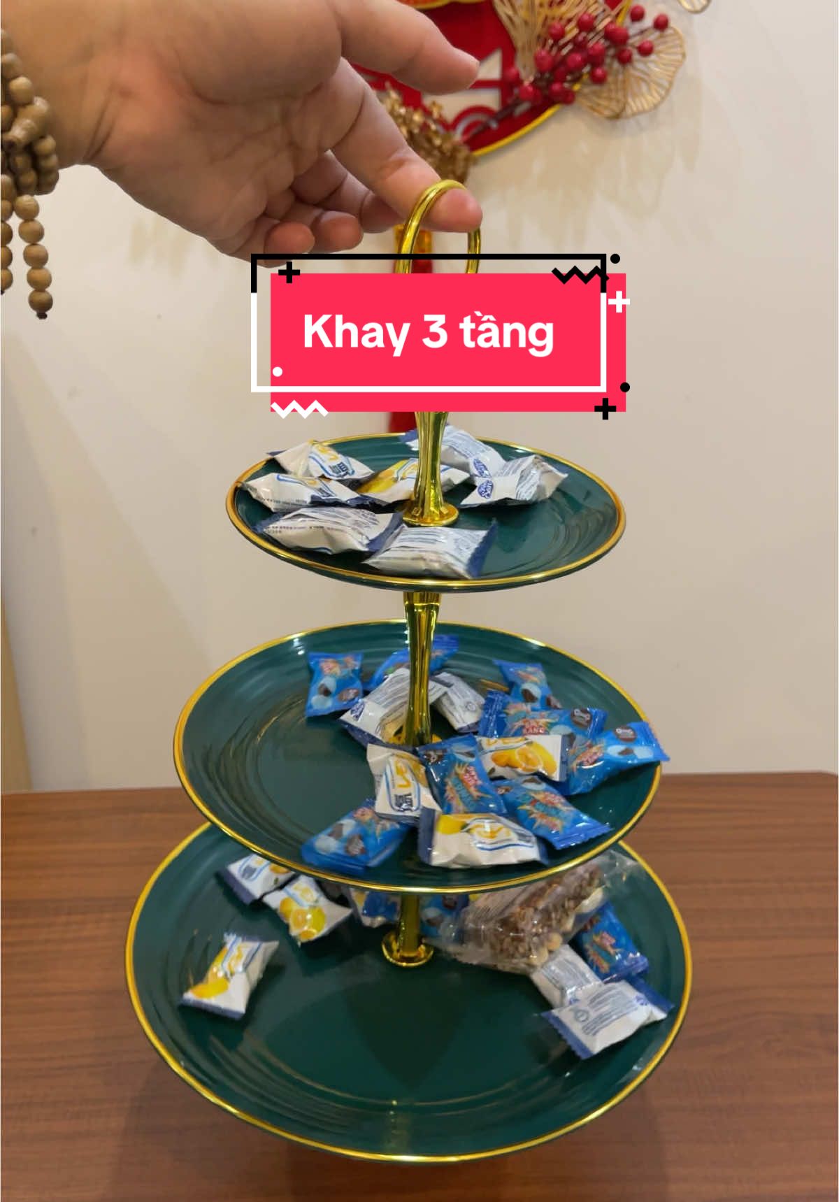 Khay bánh kẹo 3 tầng giá chỉ 49k thôi ạ!!#mymum09 #khaydungmuttet #tet 