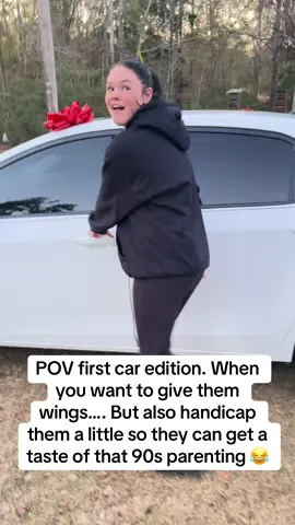 #firstcar #stickshift #newdriver #lifelessons #raisingkids #90sparenting #momtok 